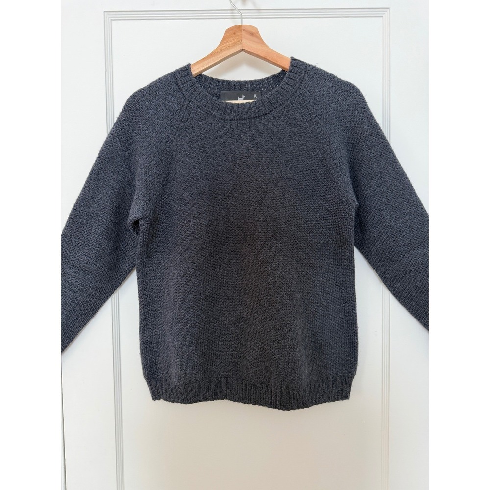 Peruvian Connection Colby Womens S Charcoal Gray Alpaca Blend Sweater Crew Neck